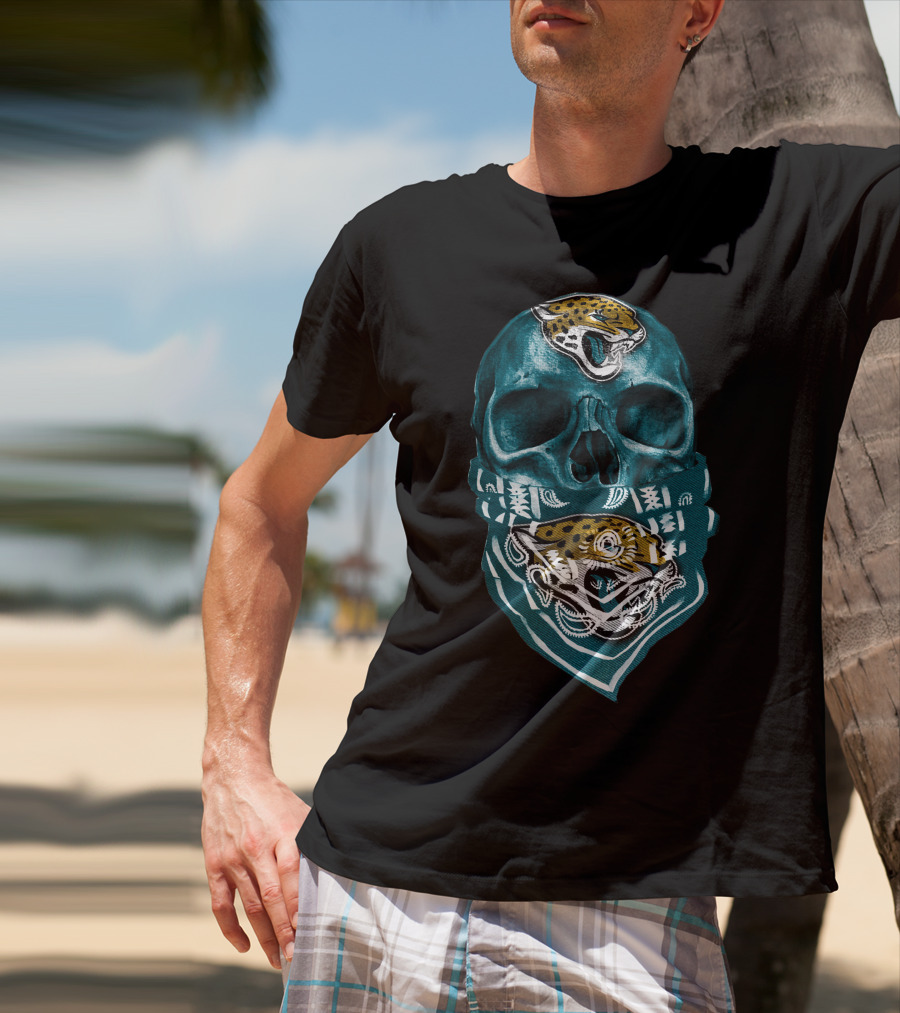 Skull Jacksonville Jaguars Bandana T-Shirt