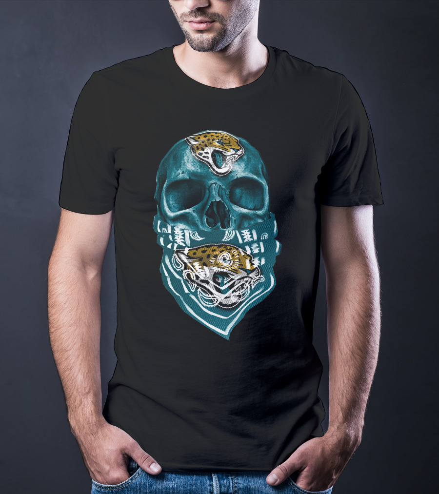 Skull Jacksonville Jaguars Bandana T-Shirt