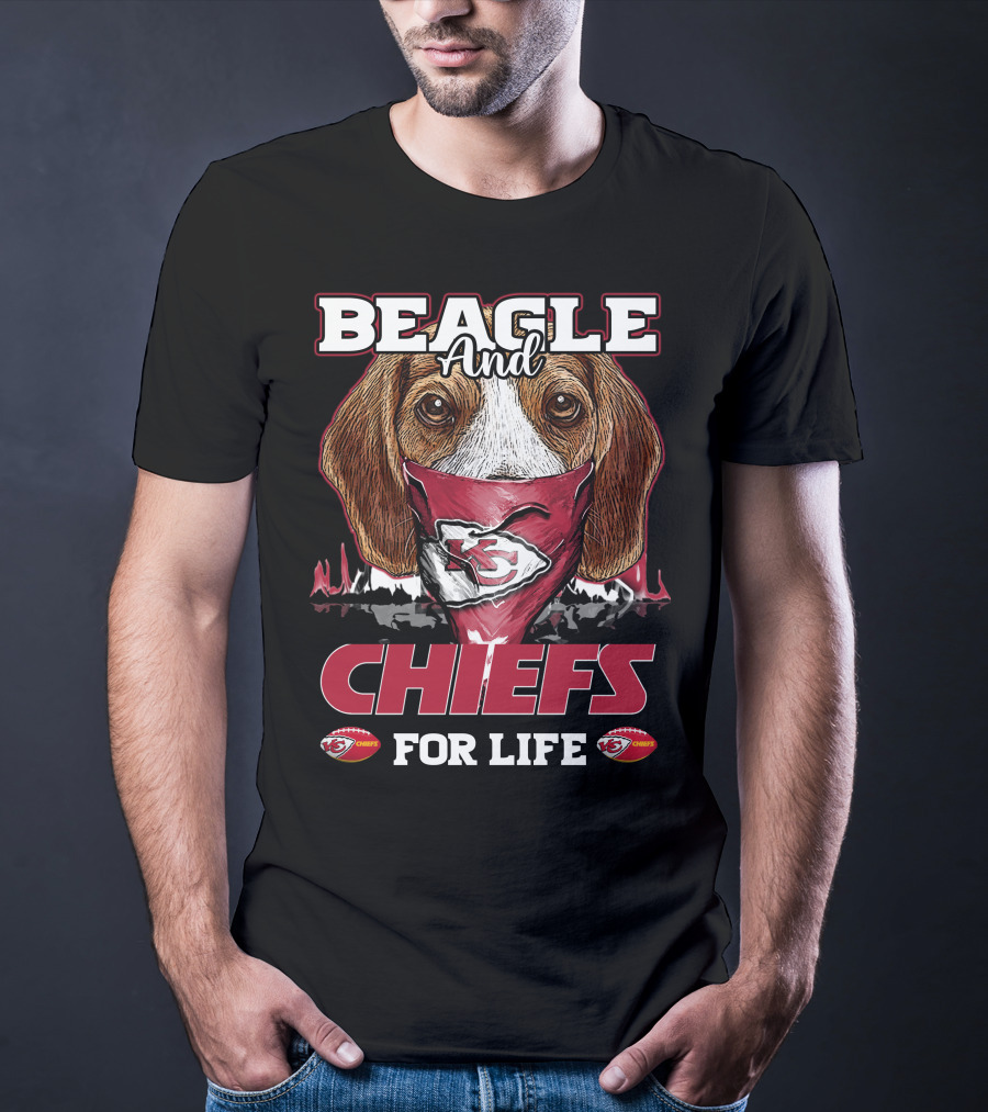 Beagle And Chiefs For Life Kansas City Chiefs T-Shirt