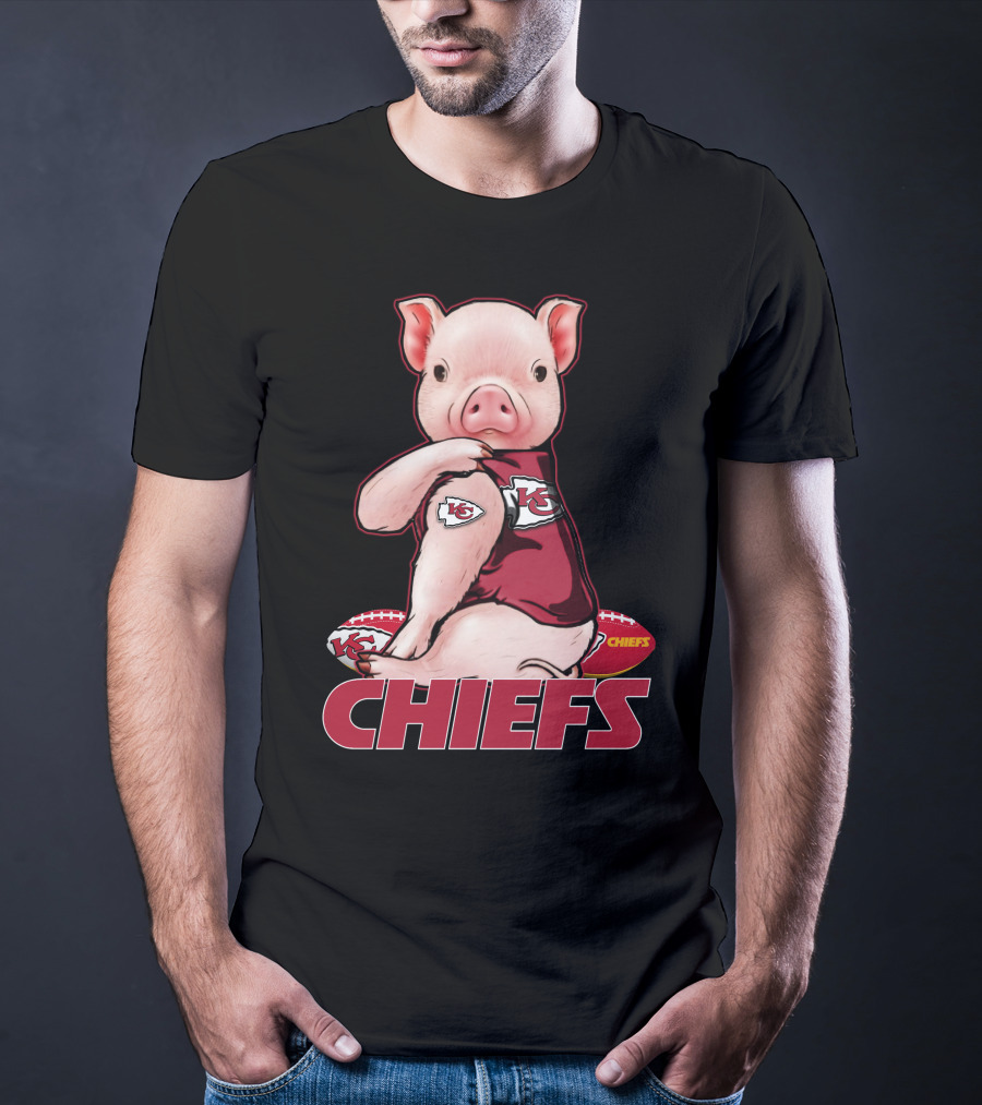 Kansas City Chiefs Pig Cute Mascot Fan T-Shirt