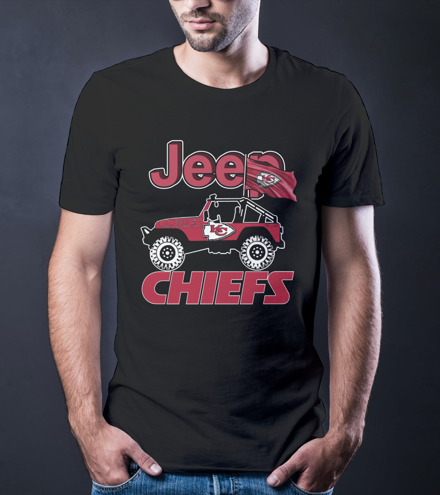 Jeep Kansas City Chiefs Chiefs Flag Jeep Chiefs T-Shirt