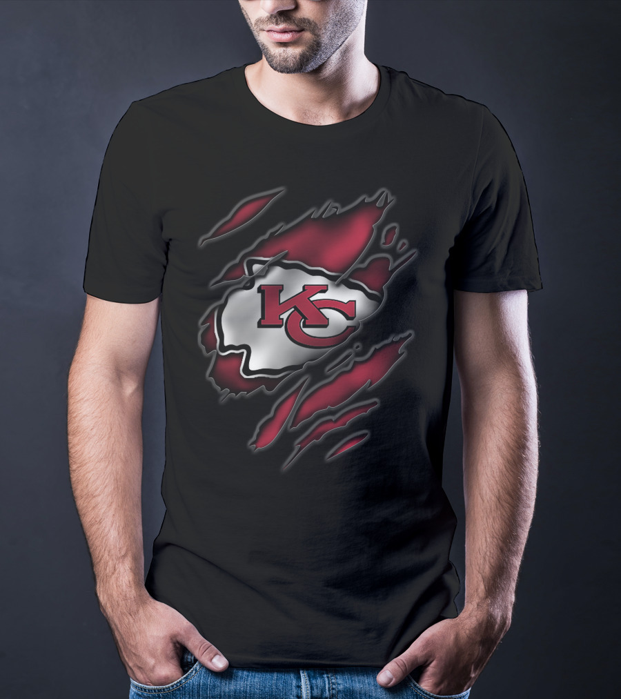 Torn KC Chiefs Ripped T-Shirt