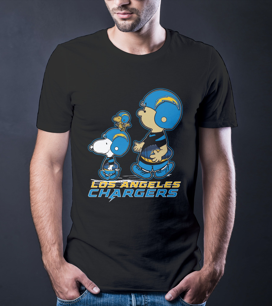 Snpfootball Los Angeles Chargers Peanuts Characters T-Shirt