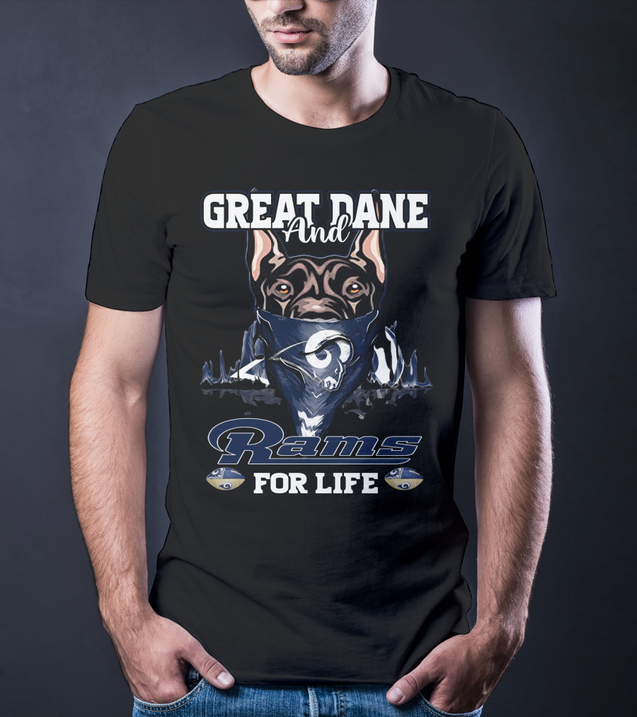 Great Dane And Rams For Life T-Shirt