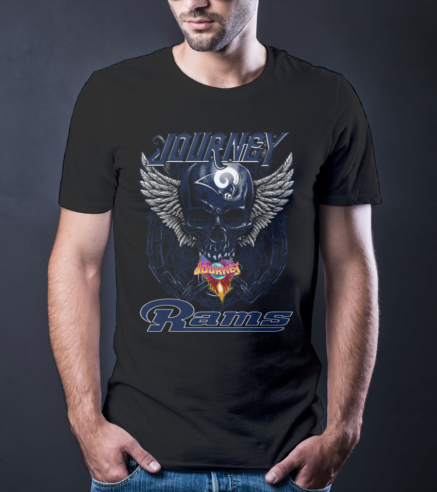 Journey Los Angeles Rams Skull Wings T-Shirt