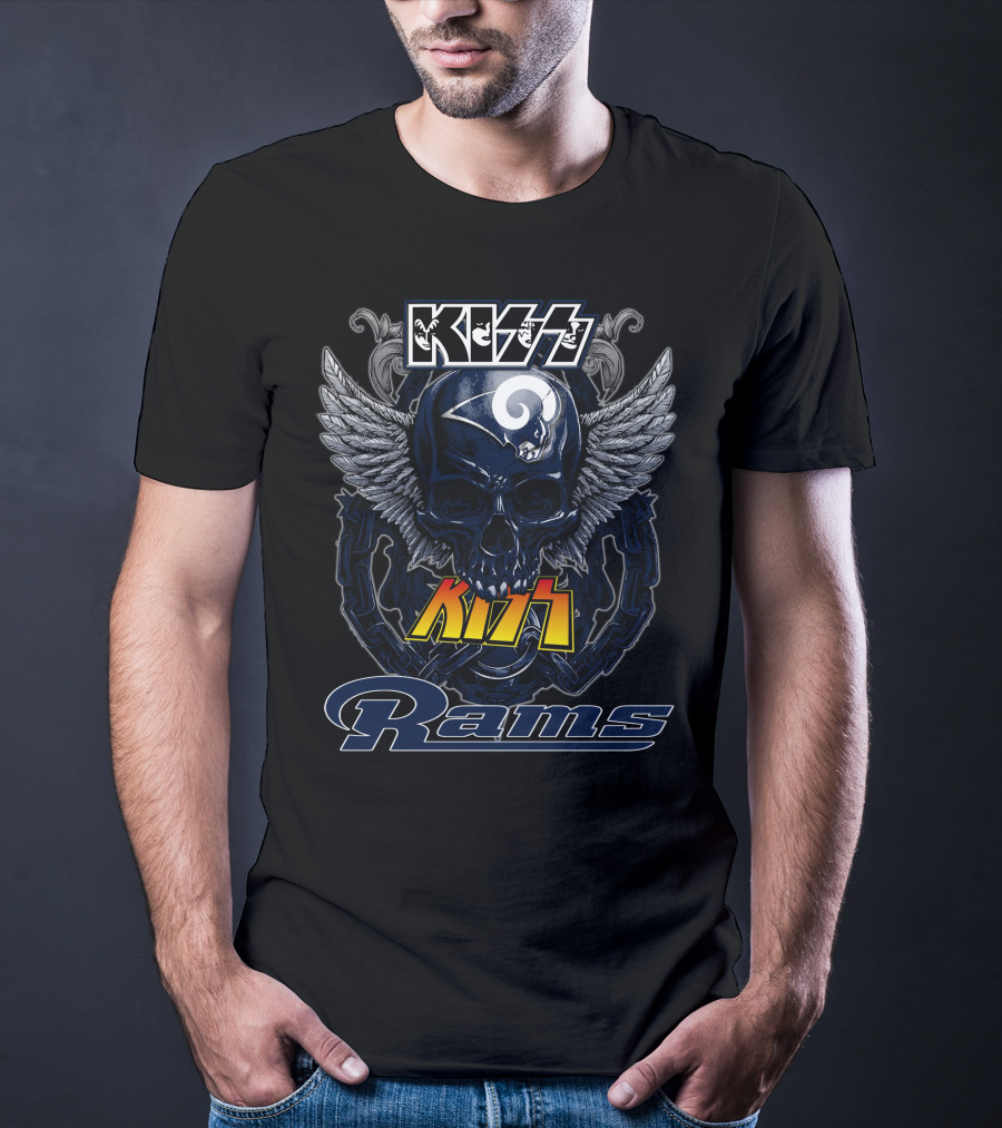 Kiss Rams Skull Wings T-Shirt