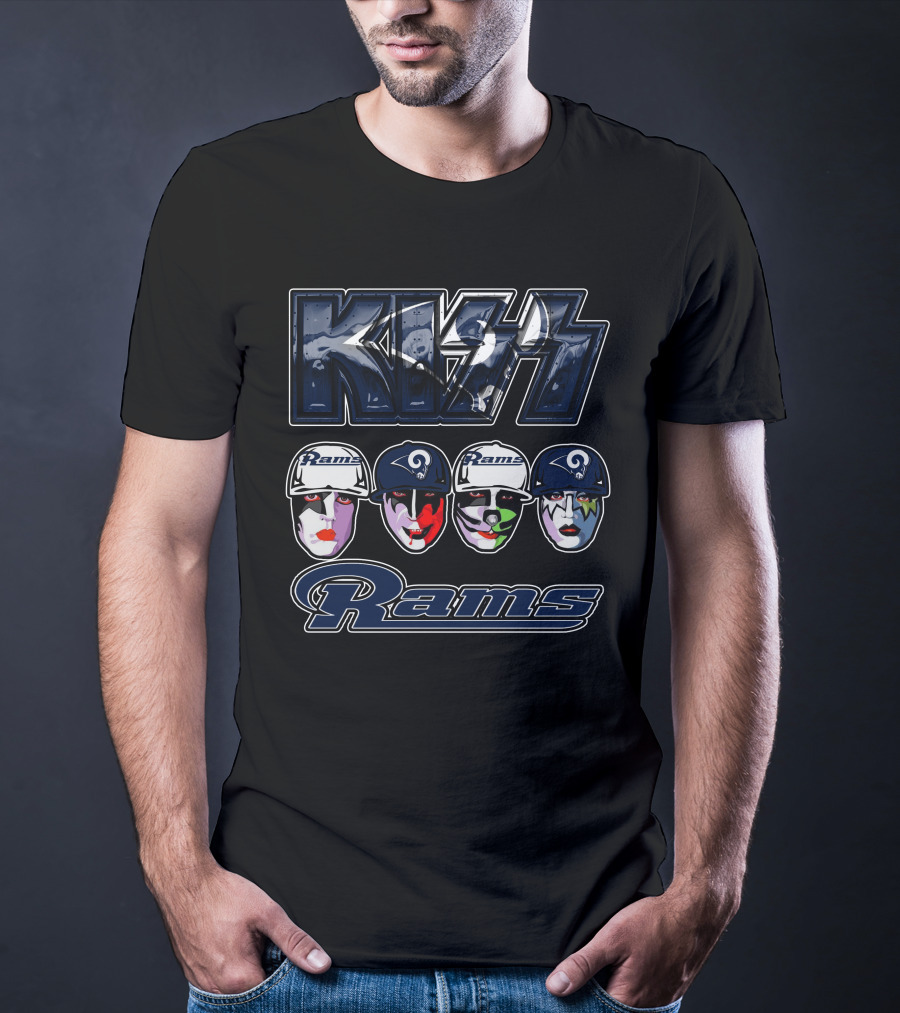 Kiss Rams Facepaint Los Angeles Rams T-Shirt