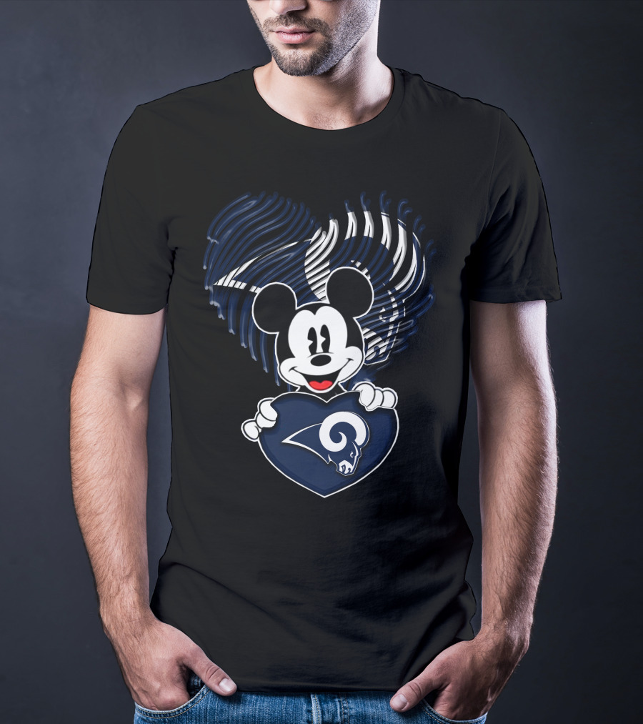 Mick Heart Los Angeles Rams T-Shirt