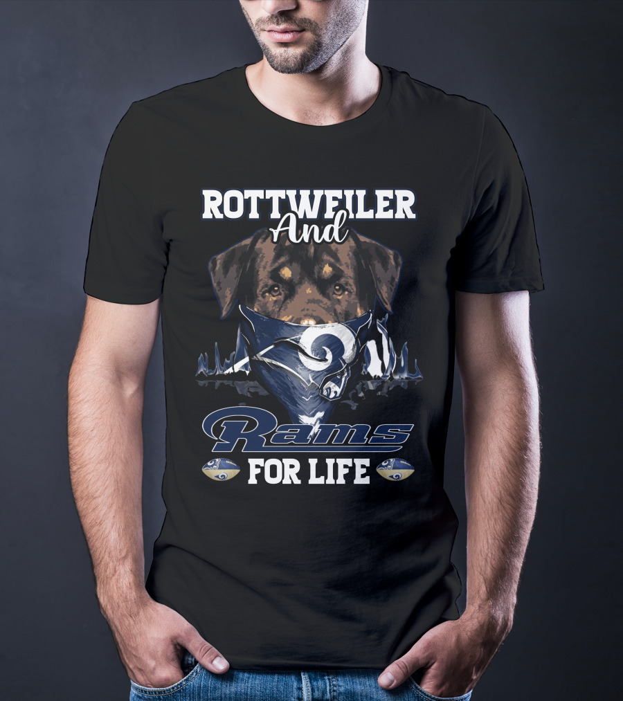 Rottweiler And Rams For Life T-Shirt