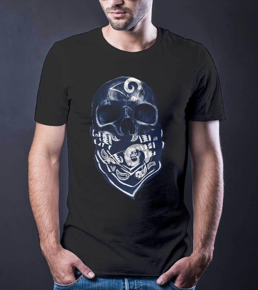 Los Angeles Rams Skull Bandana T-Shirt