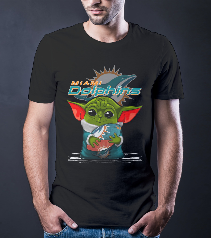Miami Dolphins Yoda Football Fan T-Shirt