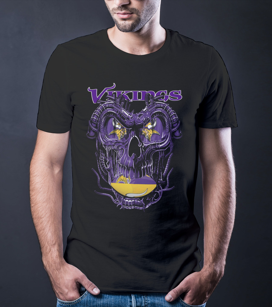 Vikings Dragonskull Minnesota Football Iconic T-Shirt