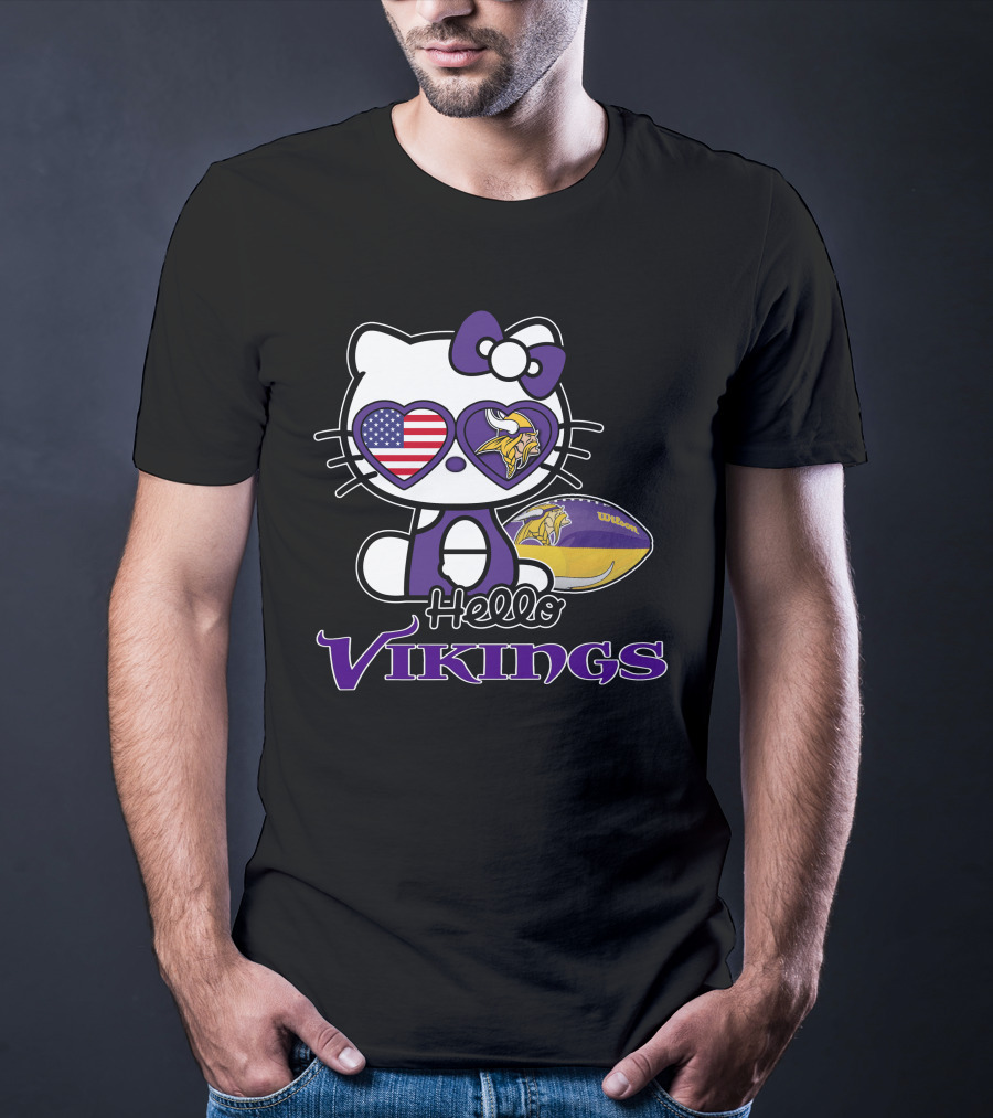 Hello Kitty Minnesota Vikings Football Fan T-Shirt