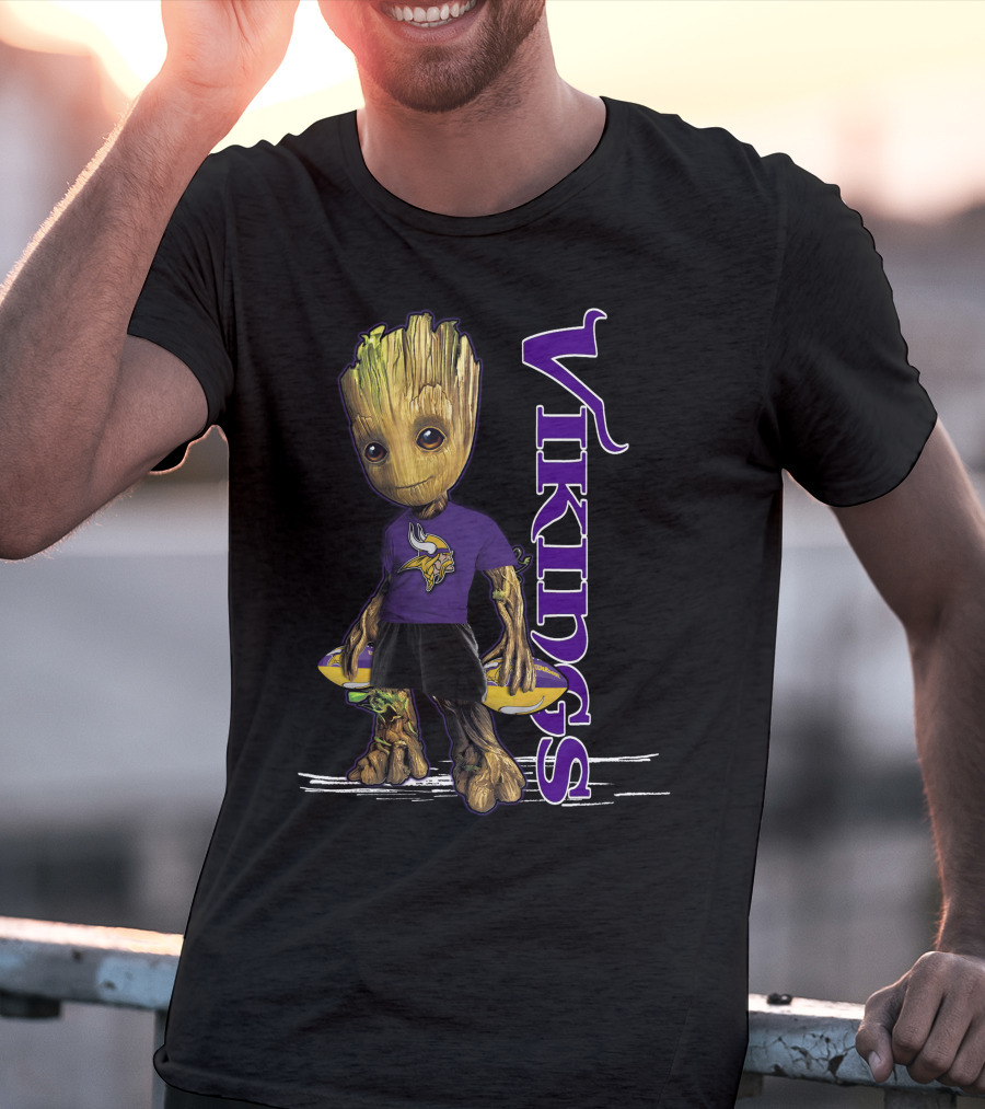Groot Minnesota Vikings Logo Fan T-Shirt
