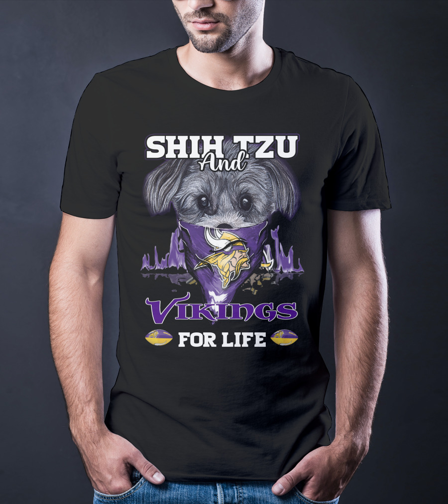 Shih Tzu And Vikings For Life T-Shirt