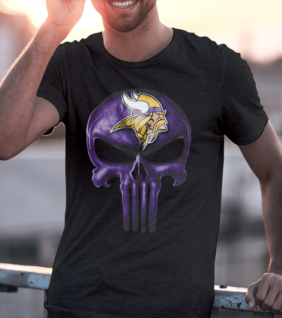 Skull Minnesota Vikings T-Shirt