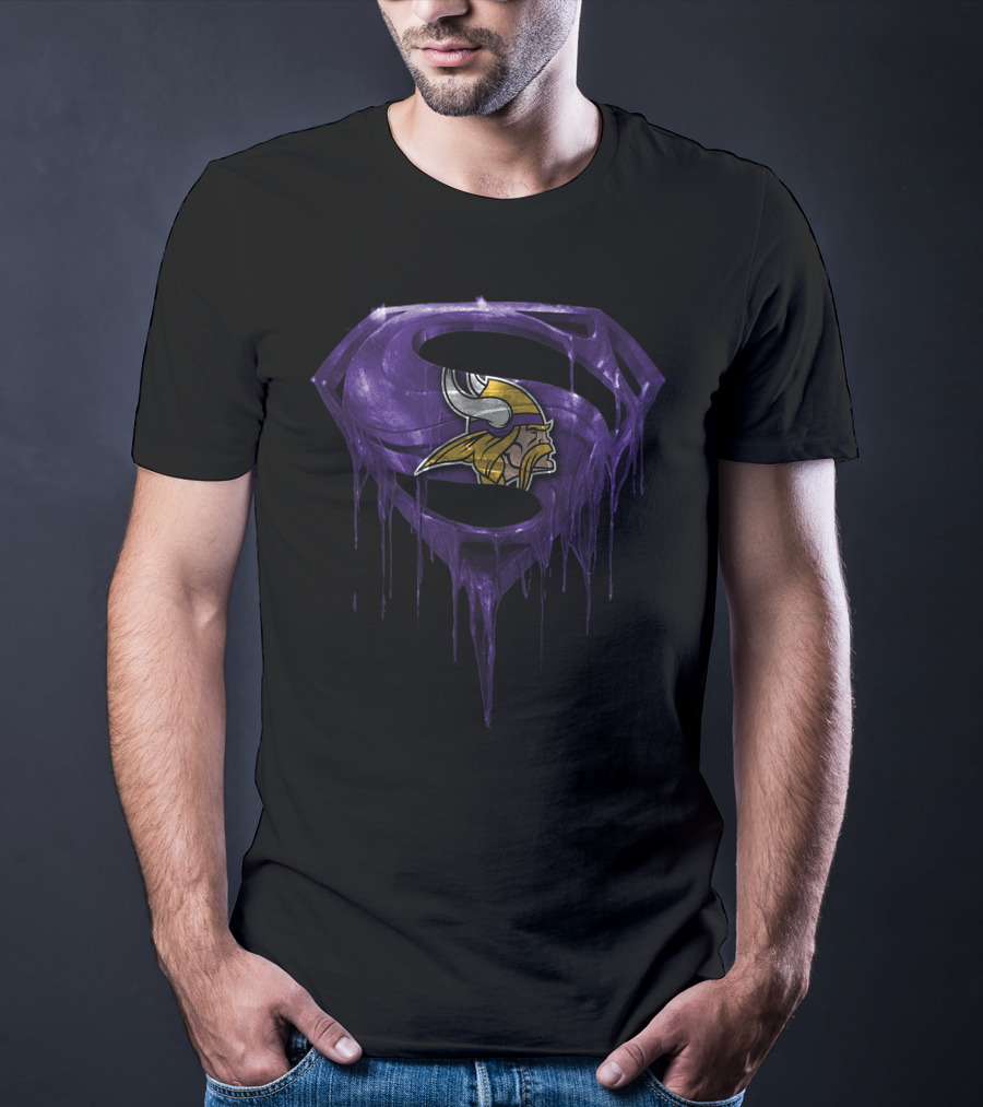 Minnesota Vikings Dripping Superhero T-Shirt