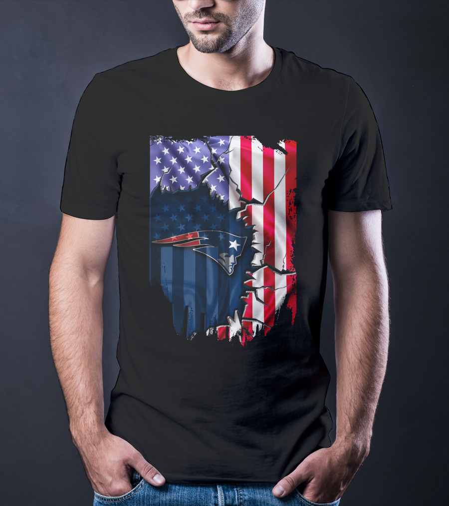 New England Patriots American Flag T-Shirt