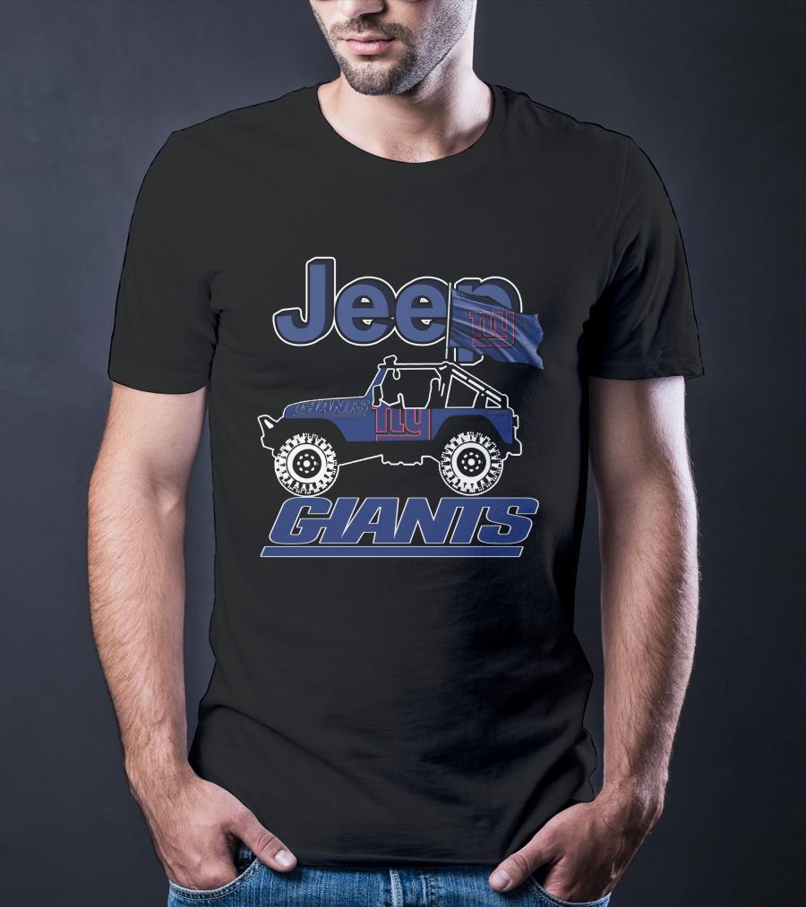 Jeep New York Giants Ny Giants Football Offroad Enthusiast Adventure T-Shirt