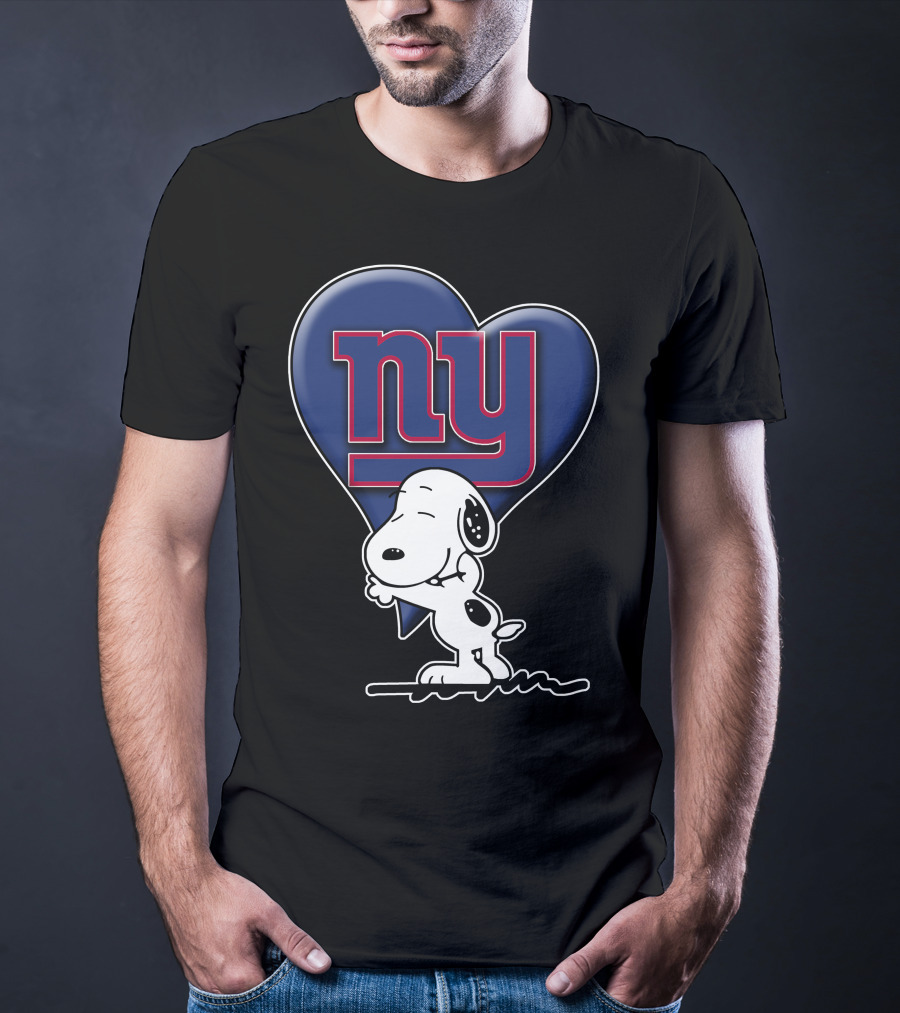 Snoopy Heart Ny New York Giants T-Shirt
