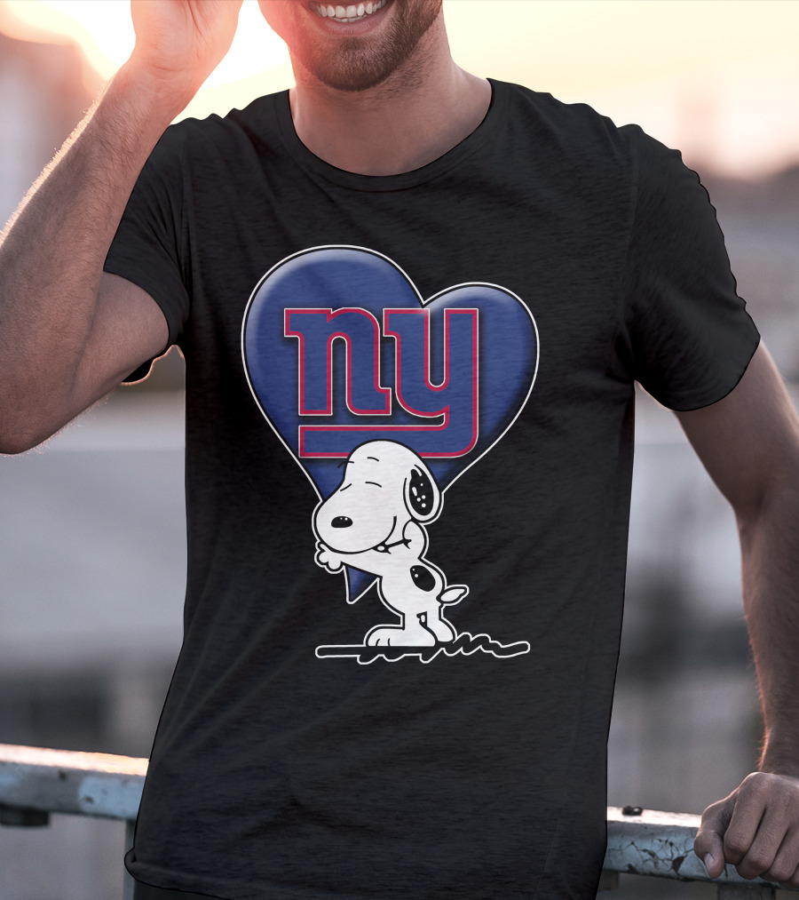 Snoopy Heart Ny New York Giants T-Shirt