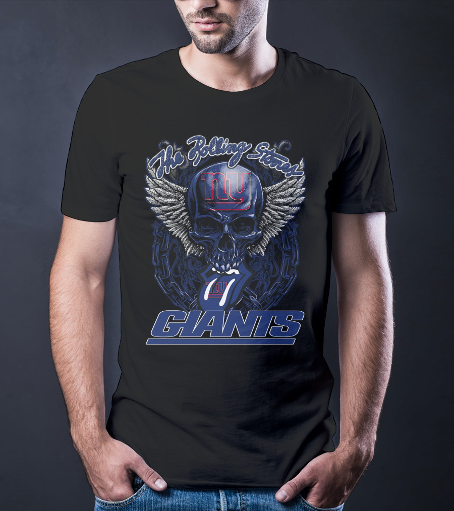 The Rolling Stones New York Giants Skull And Wings Collaboration T-Shirt