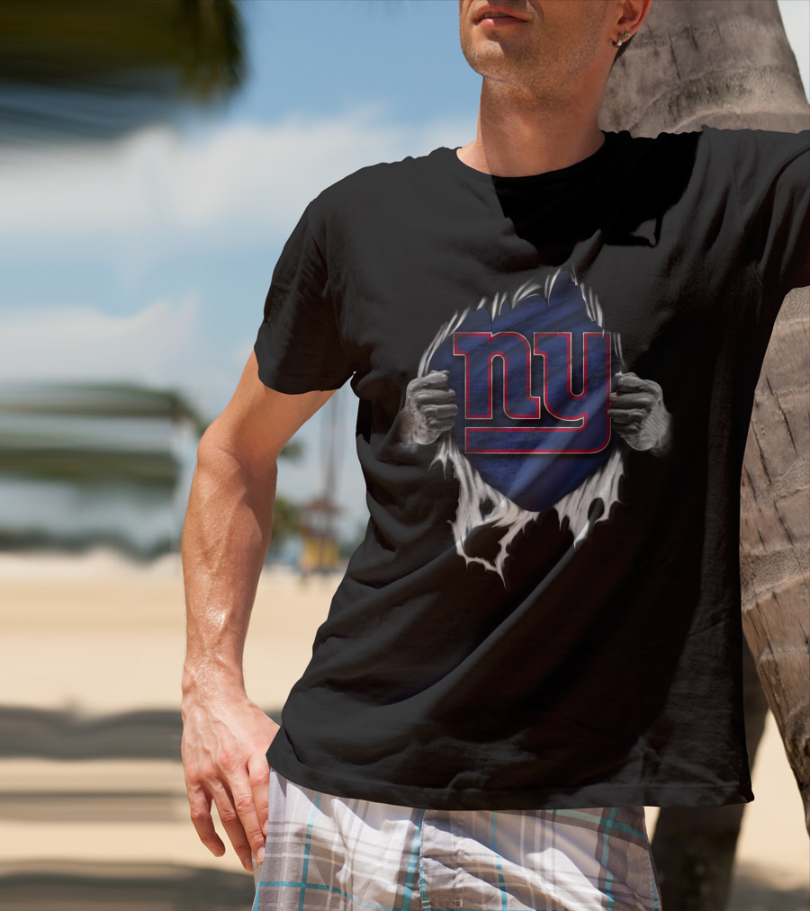 Torn NY Giants Fan Strength T-Shirt
