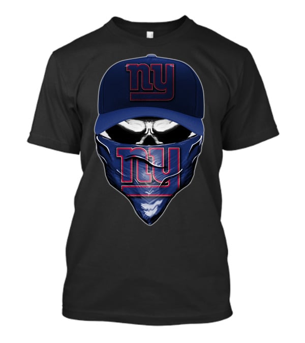 Skull V6 New York Giants Ny Logo Cap And Bandana T-Shirt