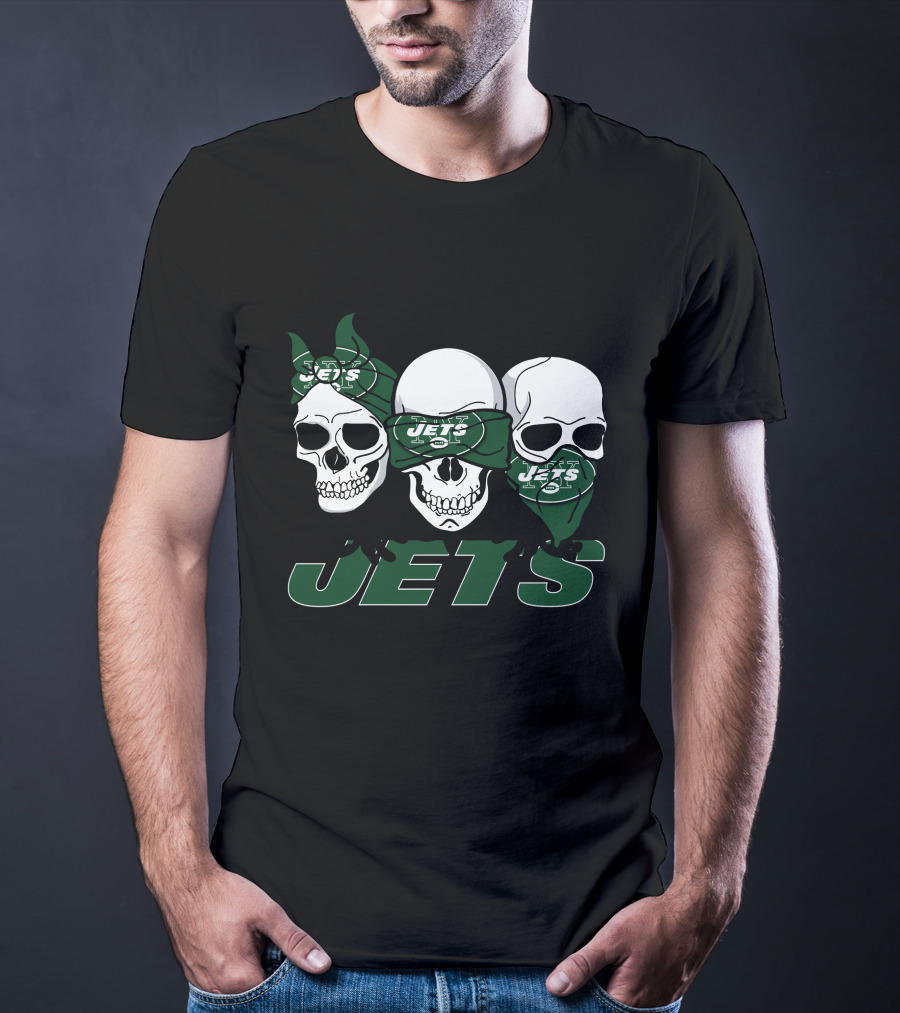 3 Skull Jets Bandana Black Florals T-Shirt