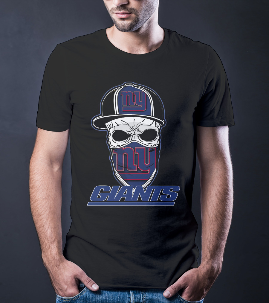 NY Giants Skull Hat T-Shirt