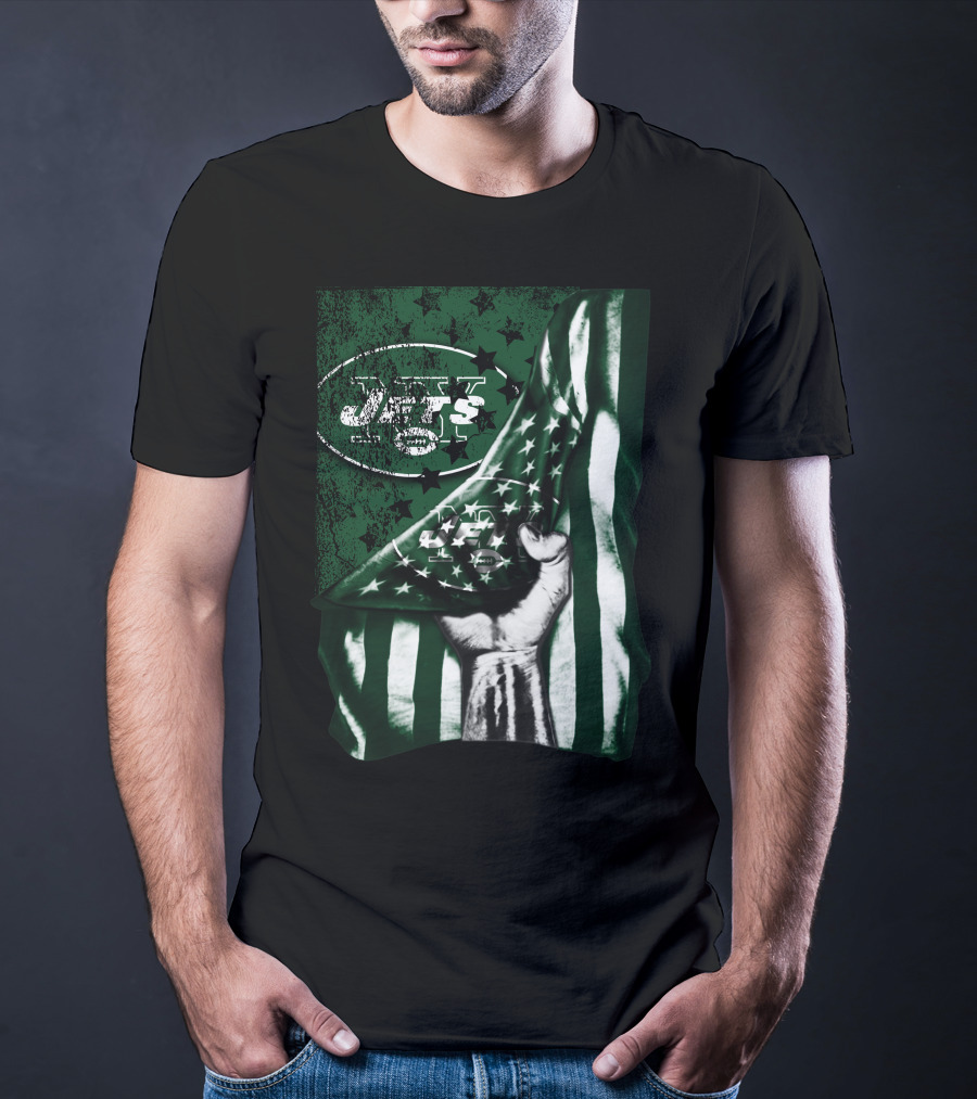 Jets Flag New York Symbol Stars Stripes T-Shirt