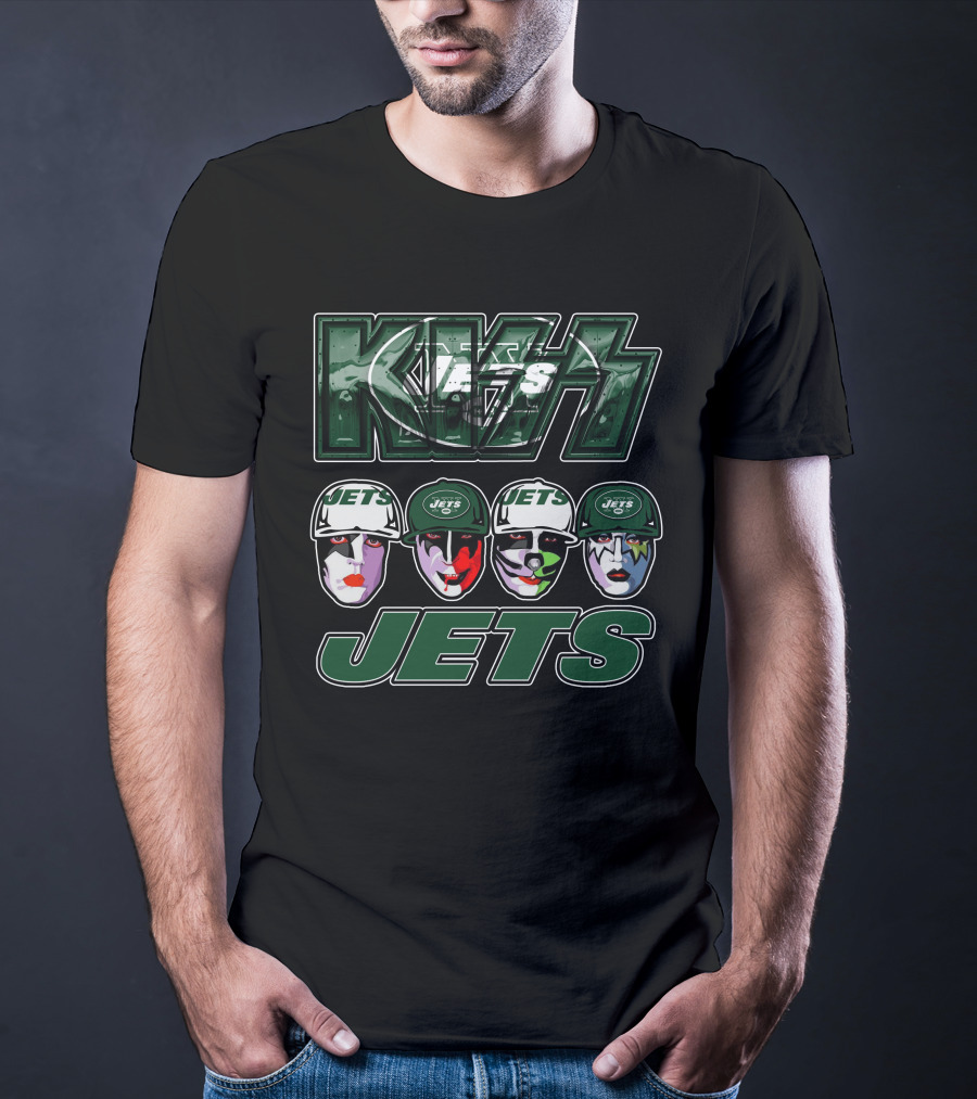 Kiss New York Jets Band Faces T-Shirt