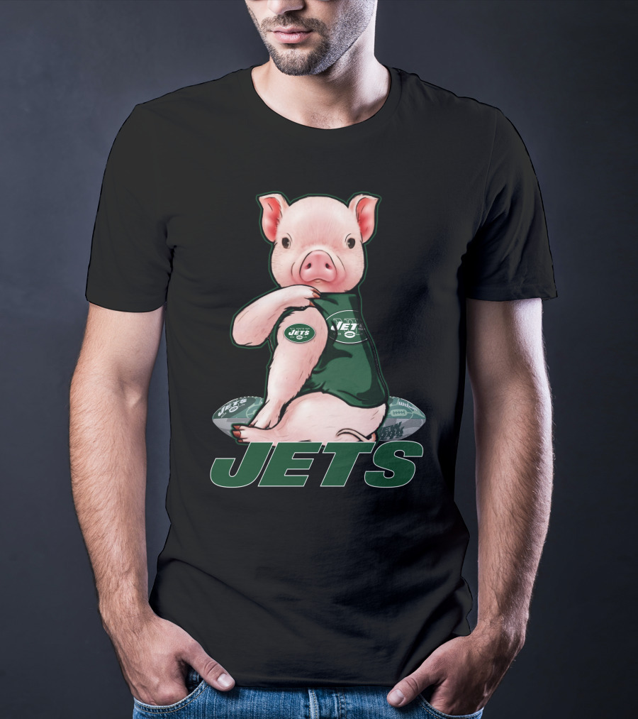 Pig Jets Football New York T-Shirt