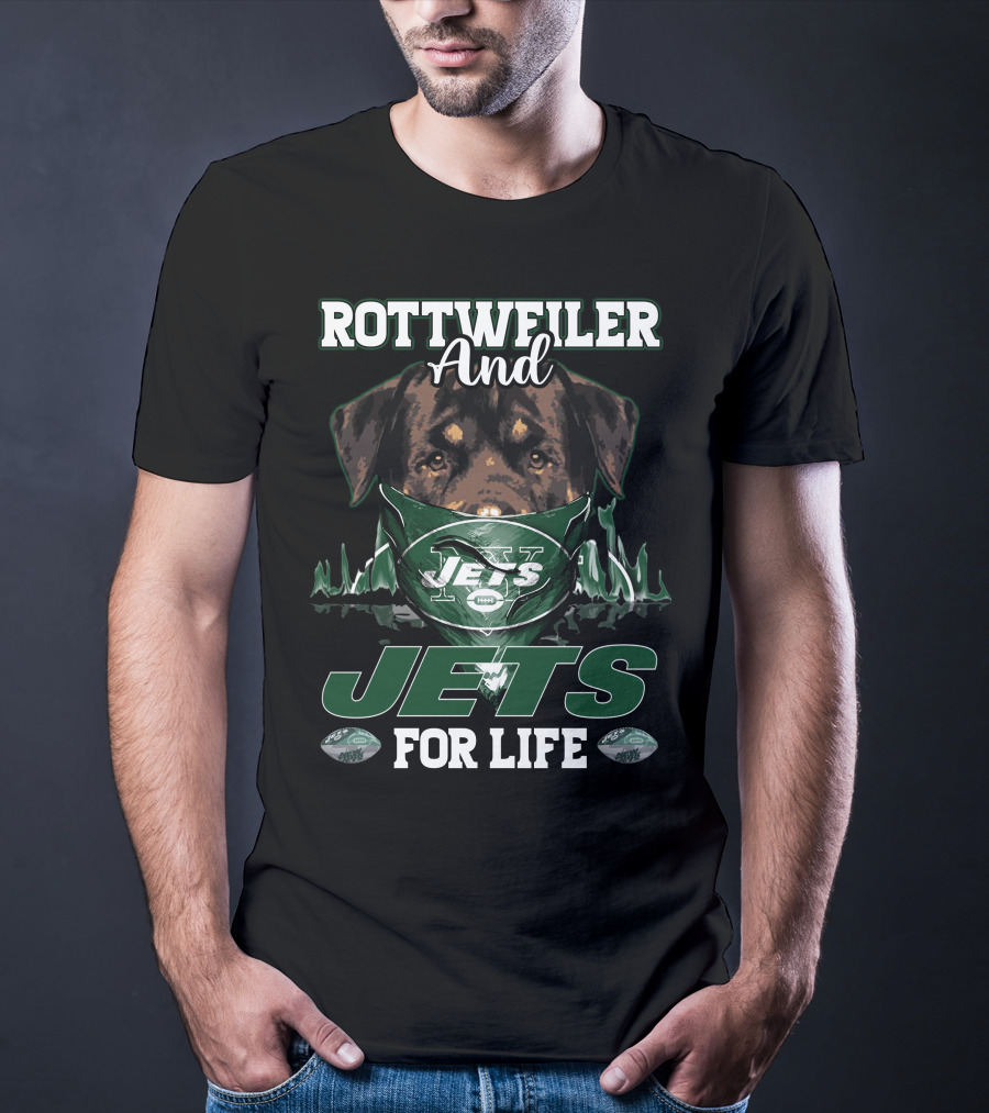 Rottweiler And Jets For Life New York Jets T-Shirt