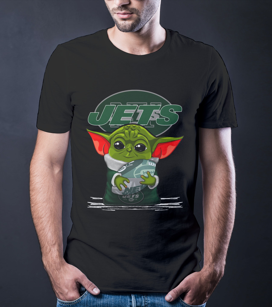 Yoda New York Jets Football Character Green Ears T-Shirt