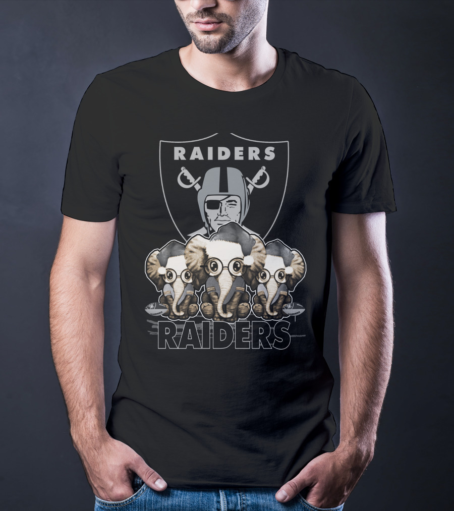 Elephan Xmas Raiders Football Fan T-Shirt