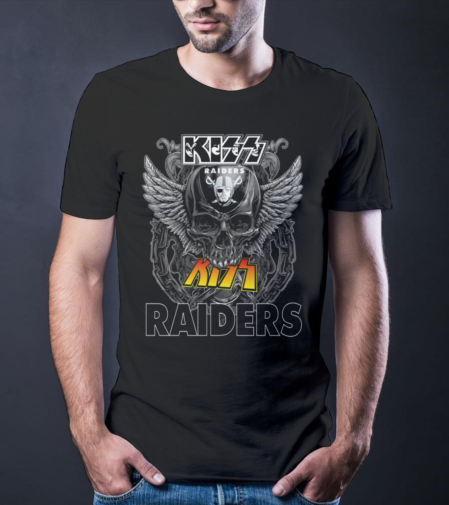 Kiss Raiders Skull Wings T-Shirt