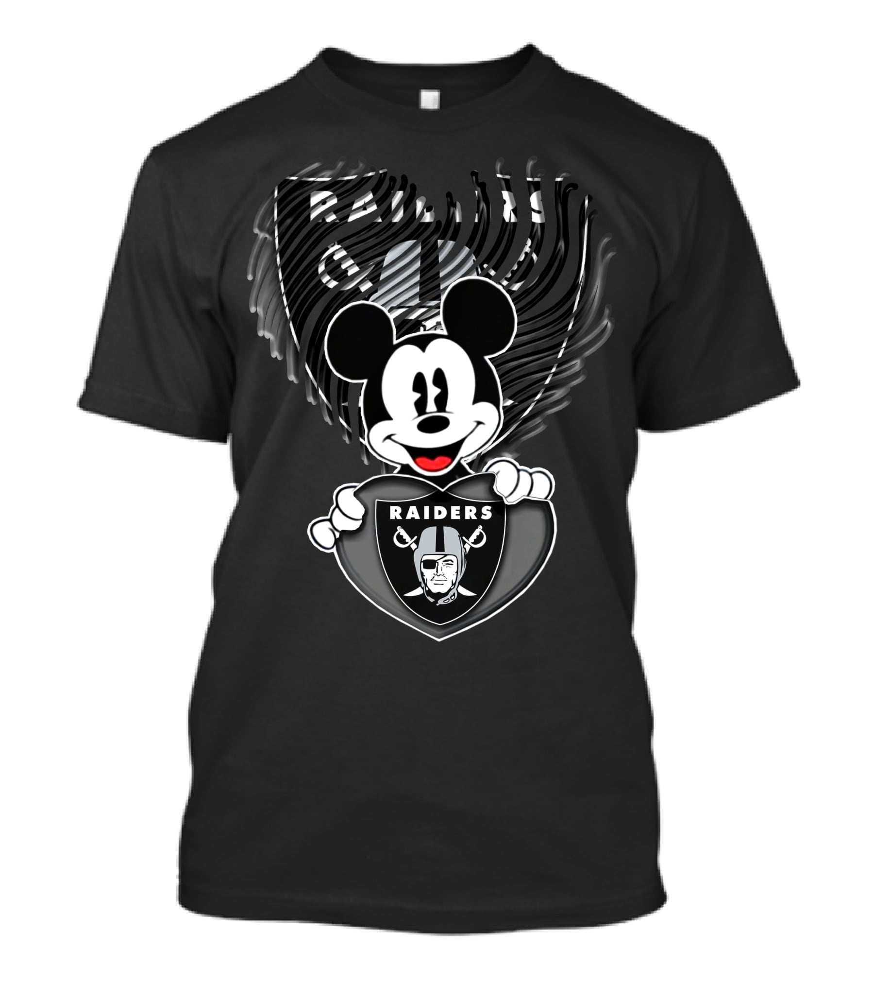 Mick Raiders NFL Camo Patch Fan T-Shirt