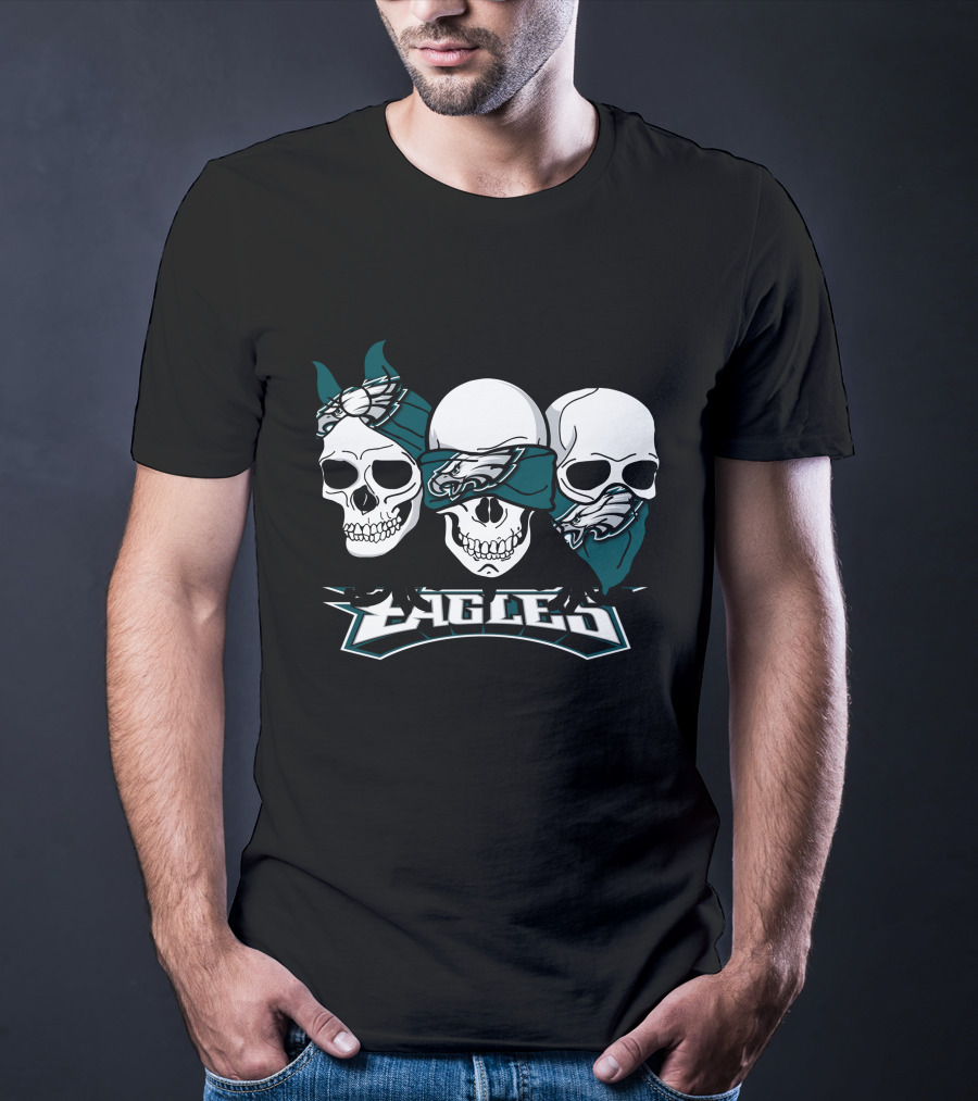 Eagles Three Skull Bandana T-Shirt