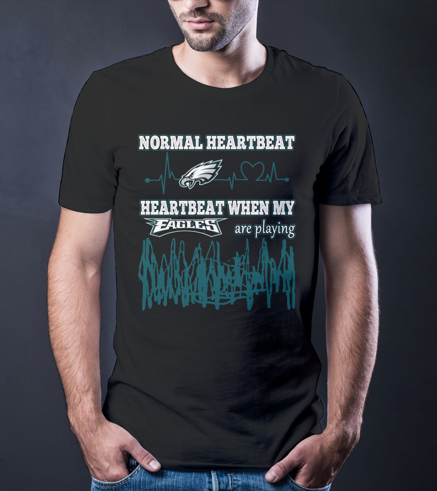 Normal Heartbeat Heartbeat When My Eagles Are Playing T-Shirt