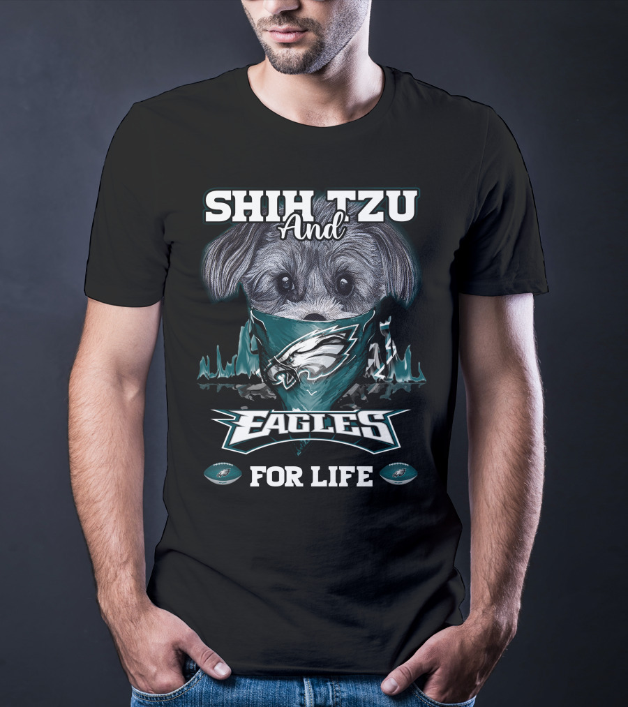 Shih Tzu And Eagles For Life T-Shirt