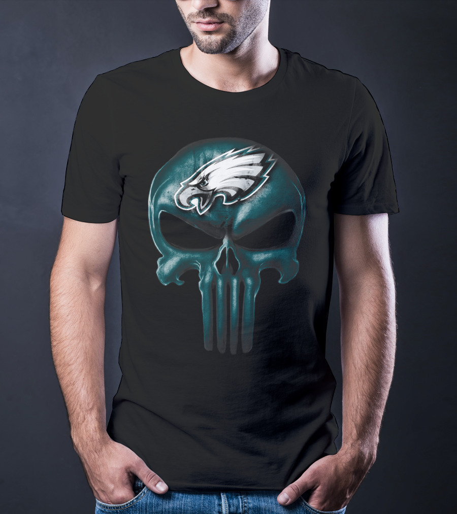 Philadelphia Eagles Skull V3 T-Shirt