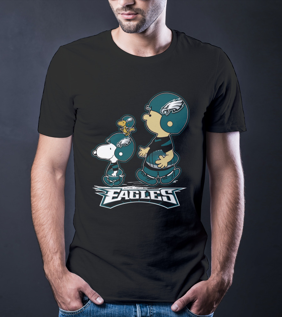 Snpfootball Philadelphia Eagles Peanuts Characters Nfl Fan T-Shirt