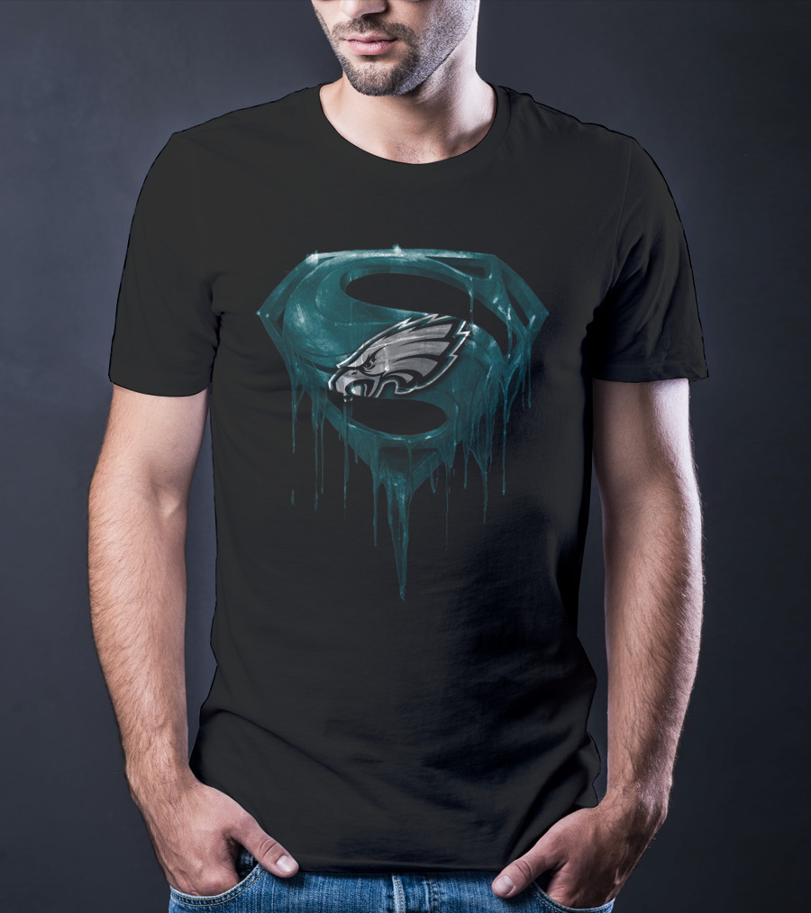 Philadelphia Eagles Superman Dripping T-Shirt