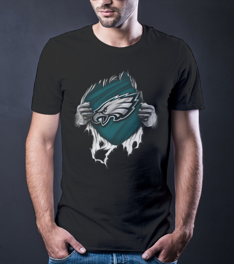 Torn Philadelphia Eagles Ripped T-Shirt