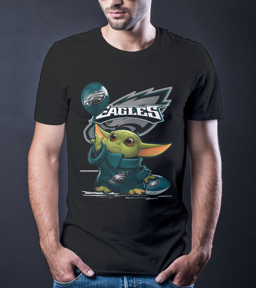 Philadelphia Eagles Yoda Football Balloon T-Shirt
