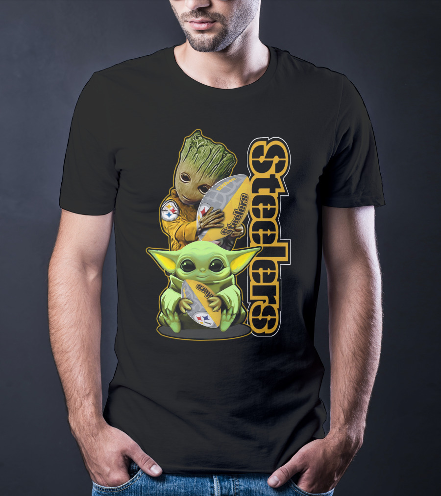 Grzd Steelers Baby Alien Groot Football T-Shirt