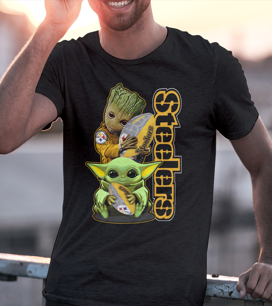 Grzd Steelers Baby Alien Groot Football T-Shirt
