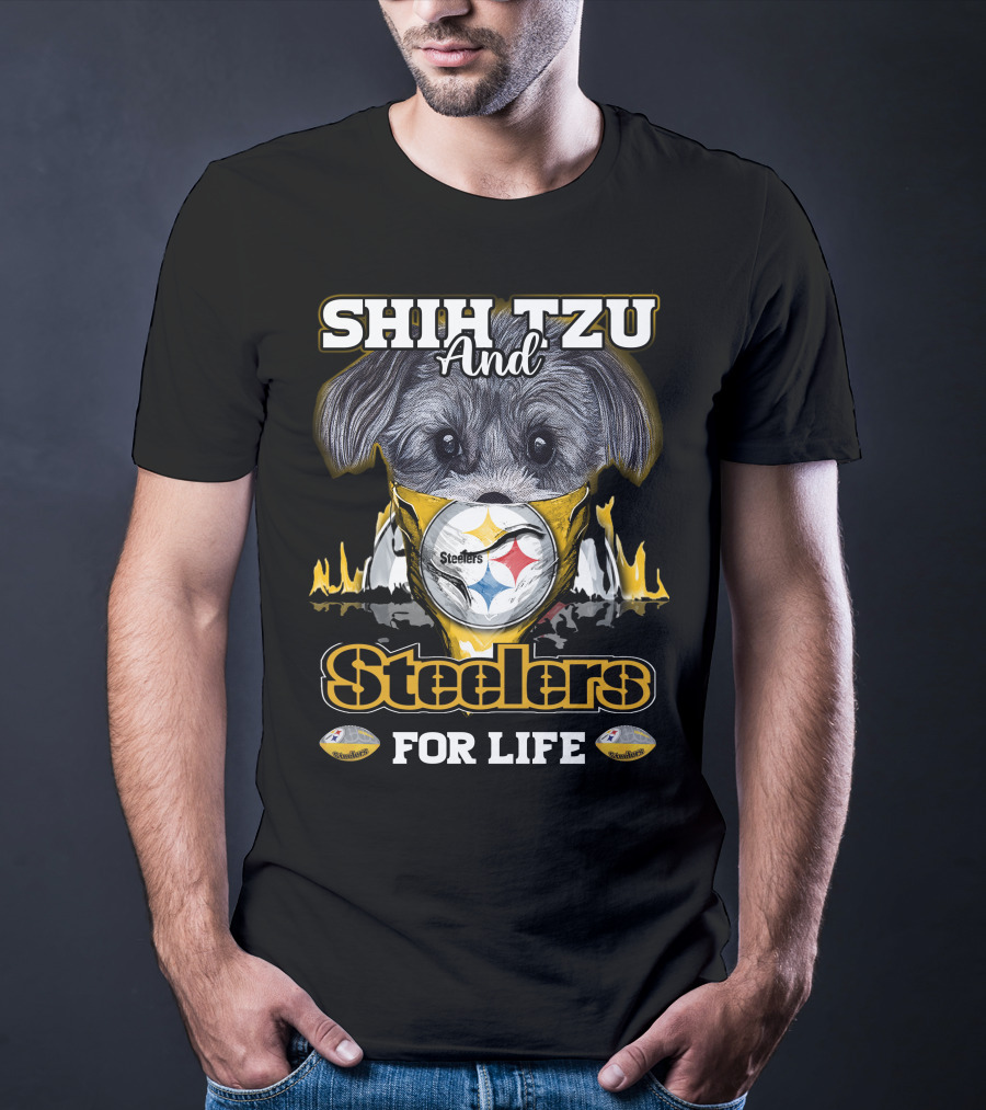 SHIH TZU AND STEELERS FOR LIFE T-Shirt