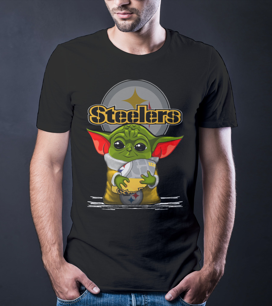 Yoda V3 Steelers Aliens Football T-Shirt